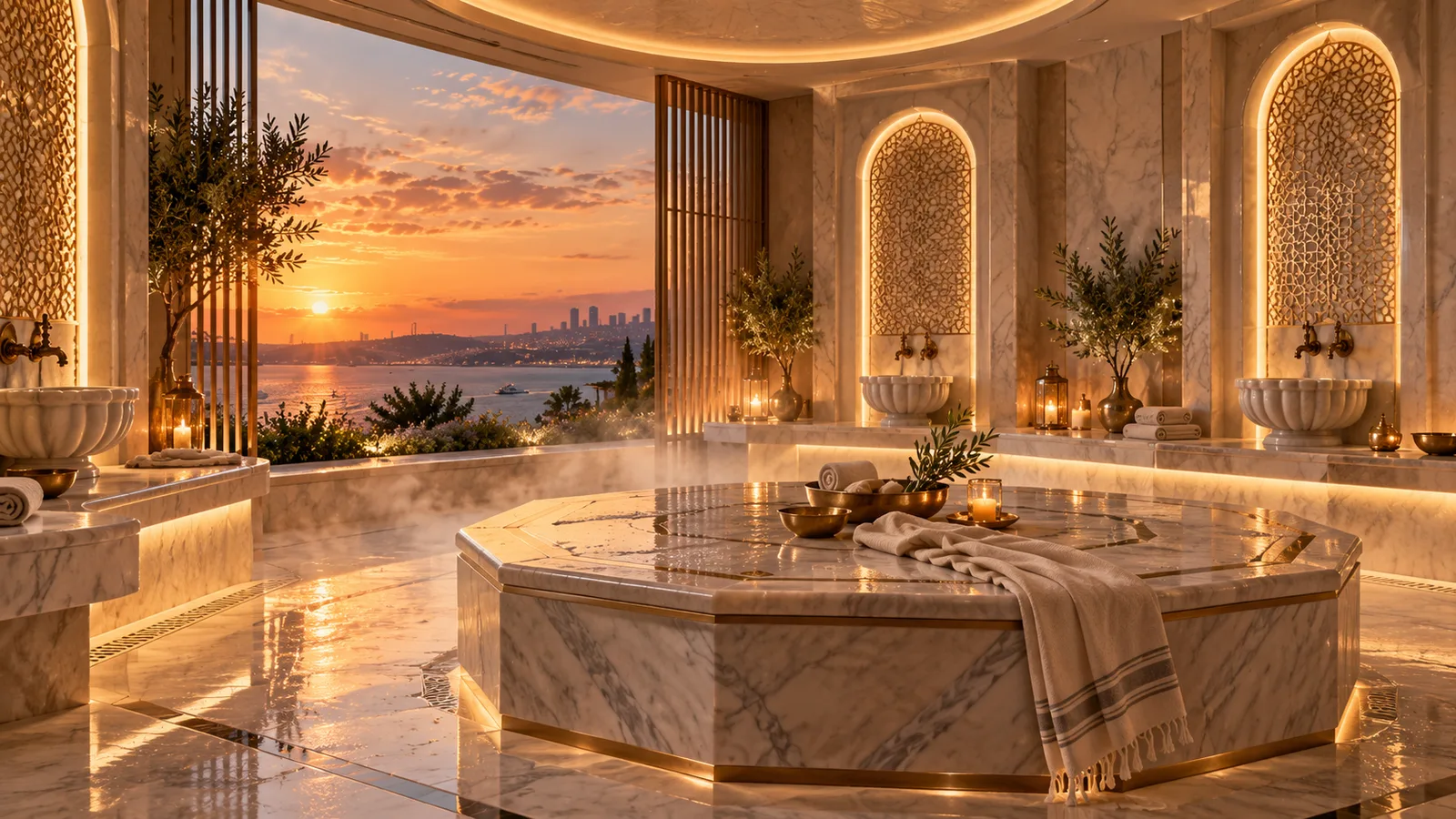 Sea Landscape City Hammam