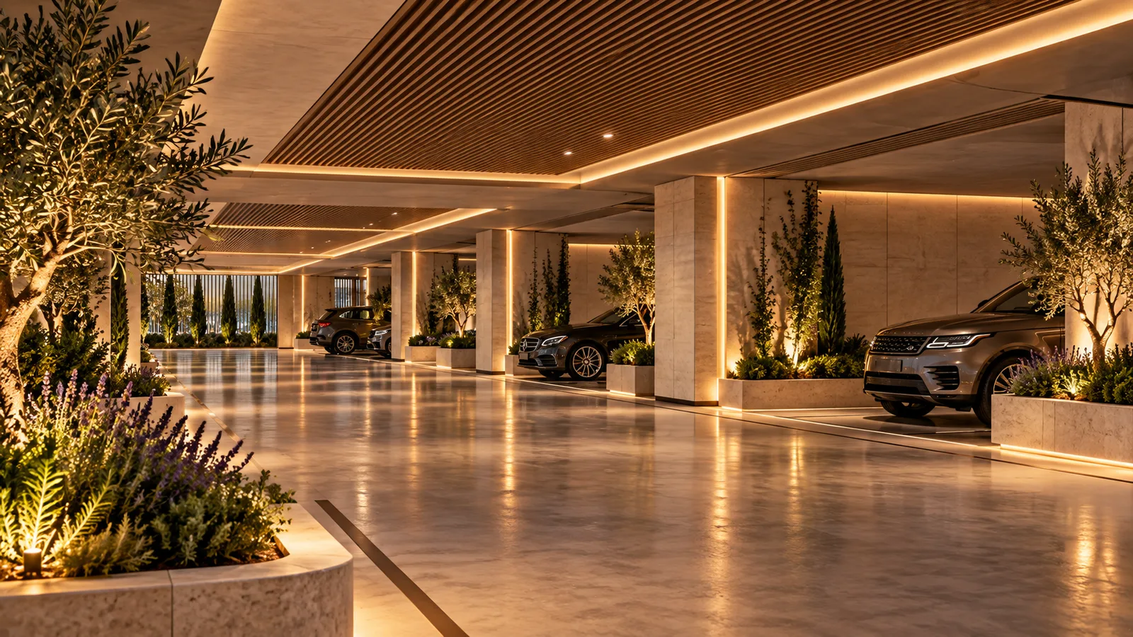Sea Landscape City Indoor Parking