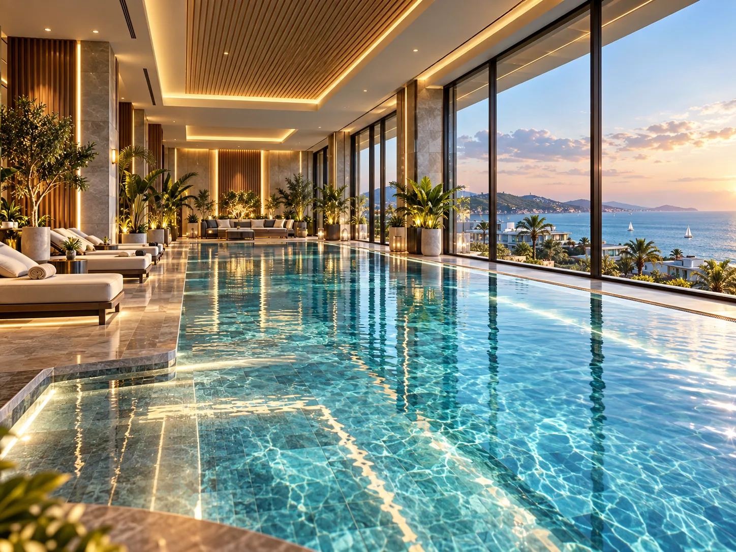 Sea Landscape City Indoor Pool