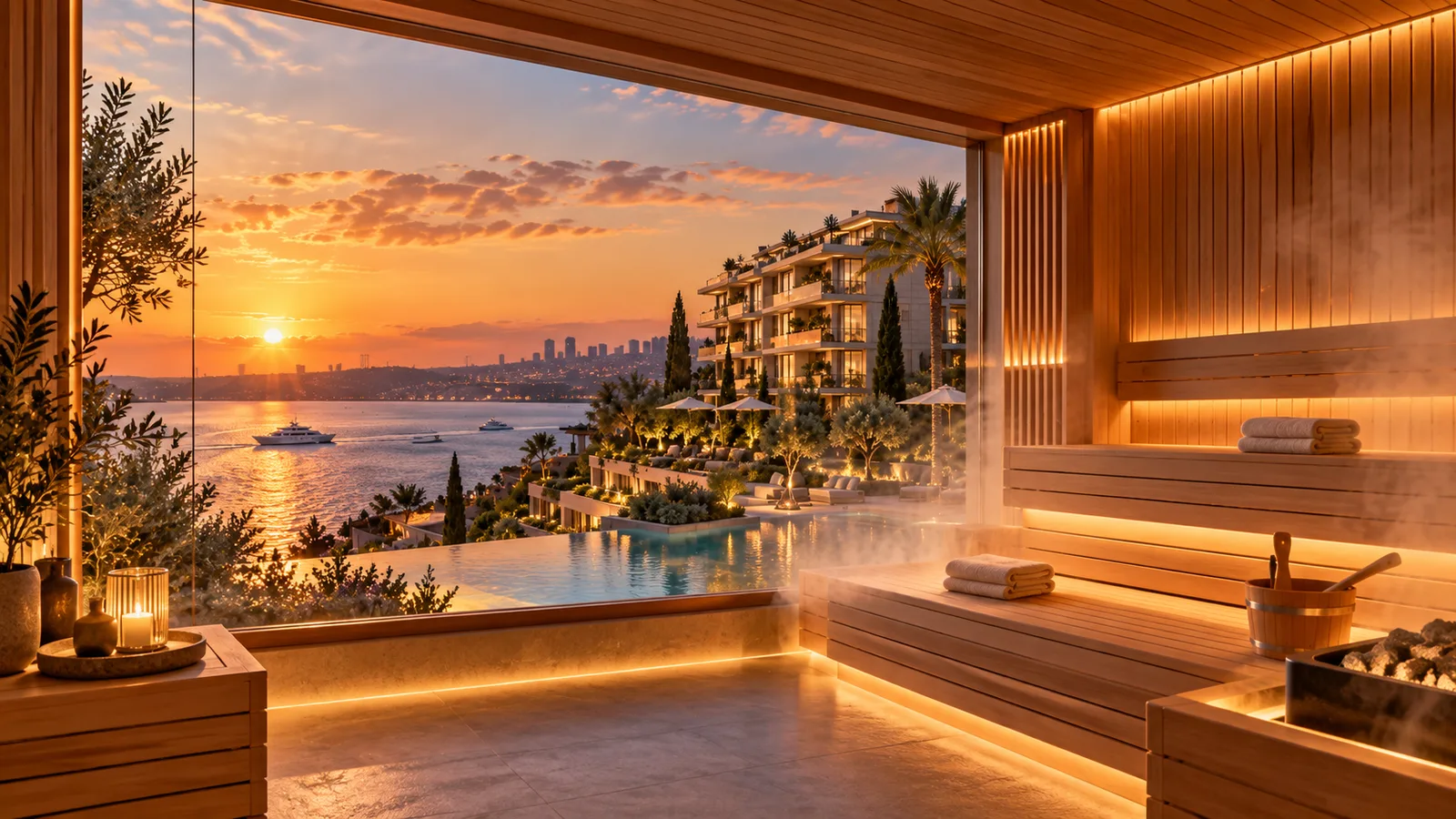 Sea Landscape City Sauna