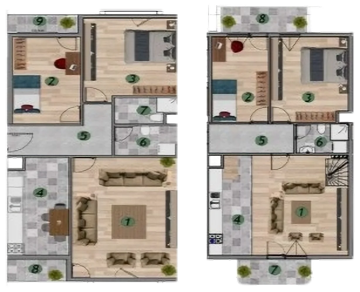 پروژه 4+2 · 270 m² · پلان طبقه