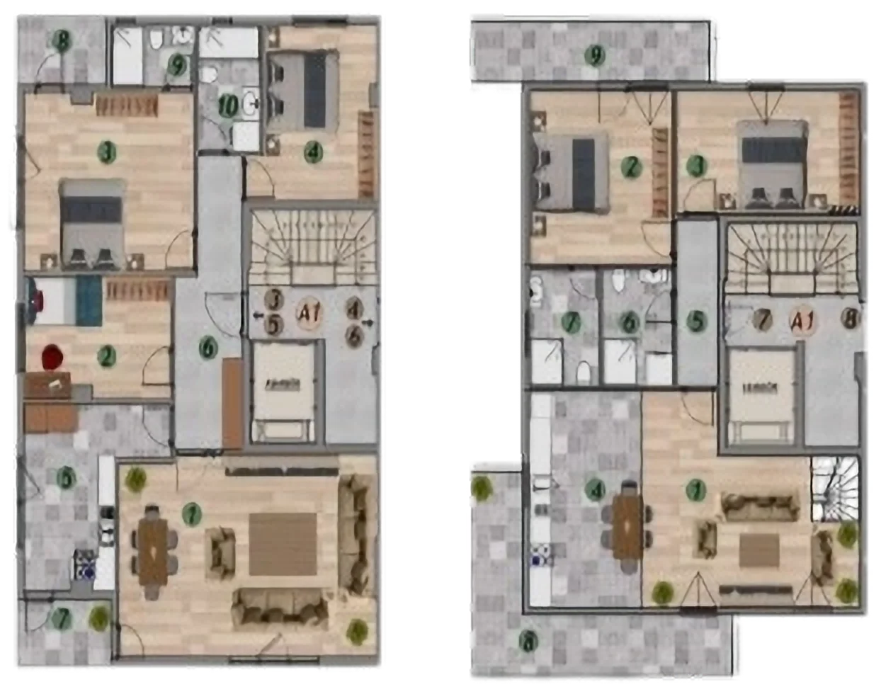 پروژه 5+2 · 310 m² · پلان طبقه